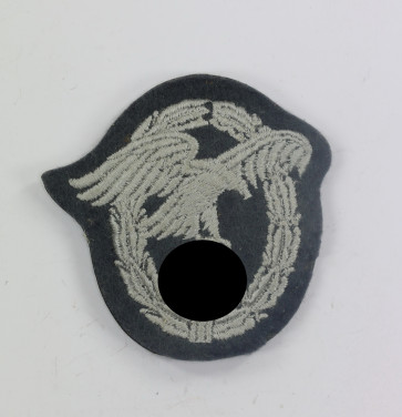  Beobachter Abzeichen der Luftwaffe, Stoff (gefüttert) - Militaria-Berlin