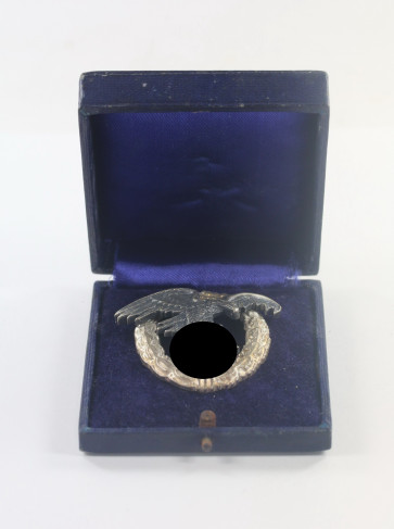  Beobachterabzeichen der Luftwaffe, Hst. A (Assmann & Sohn, Lüdenscheid), im Etui Luftwaffen Beobachter - Militaria-Berlin