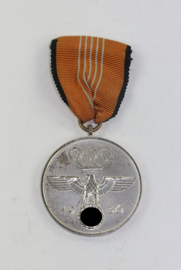  Deutsche Olympia Erinnerungsmedaille 1936, Für verdienstvolle Mitarbeit bei den Olympischen Spielen 1936 - Militaria-Berlin