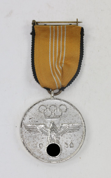  Deutsche Olympia Erinnerungsmedaille 1936, Für verdienstvolle Mitarbeit bei den Olympischen Spielen 1936 - Militaria-Berlin