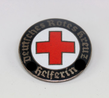  Deutsches Rotes Kreuz (DRK), Brosche für Helferin, Hst. HA 8Hermann Aurich, Dresden) und Ges. Gesch. - Militaria-Berlin