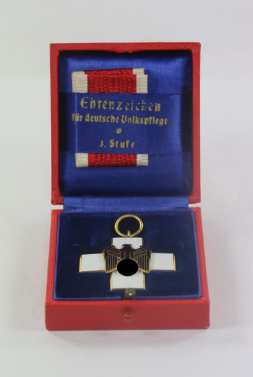 Ehrenzeichen für Deutsche Volkspflege 3. Stufe, im Etui Godet & Co. Berlin W8 Charlottenstr. 55 - Militaria-Berlin