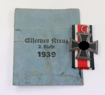  Eisernes Kreuz 2. Klasse 1939, in Verleihungstüte Hammer & Söhne, Geringswalde - Militaria-Berlin
