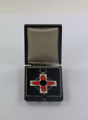  Feuerwehrehrenzeichen 2. Stufe, Hst. Glaser & Sohn Dresden, im Etui - Militaria-Berlin