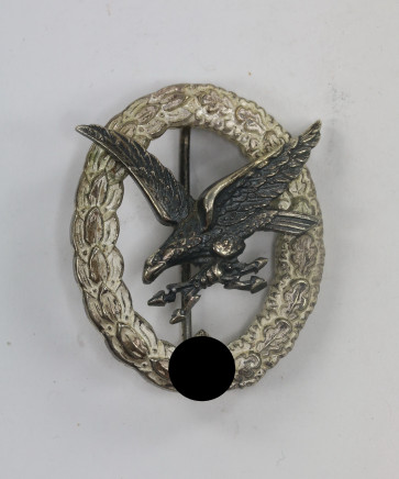  Fliegerschützenabzeichen der Luftwaffe mit Blitzbündel, Hst. A (Assmann & Sohn, Lüdenscheid) - Militaria-Berlin
