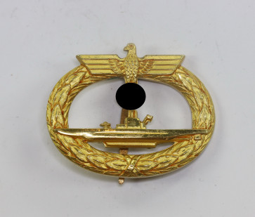  Frühes U-Bootskriegsabzeichen 1939, Hst. Schwerin Berlin68 (Typ 1.1) - Militaria-Berlin