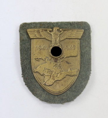  Krimschild auf Heeresstoff, Karl Wurster Markneukirchen (KWM) - Militaria-Berlin