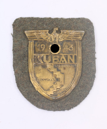  Kubanschild auf Heeresstoff, Rudolf Karneth, Gablonz (RK) - Militaria-Berlin
