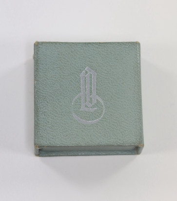  LDO Schiebeschachtel (Türkis) 1. Form, L/11 (Biene), für eine Wiederholungsspange - Militaria-Berlin
