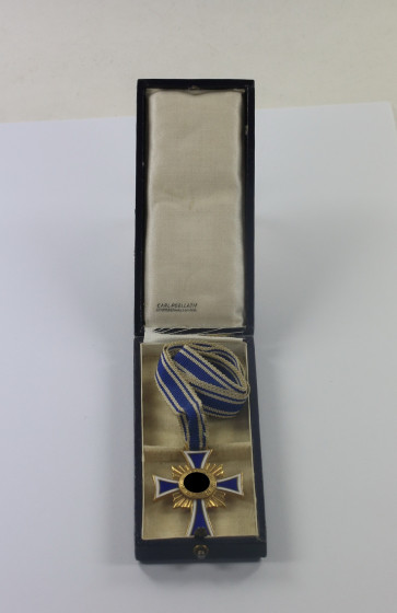  Mutterkreuz in Gold, im Etui, Carl Poellath Schrobenhausen/Obb - Militaria-Berlin