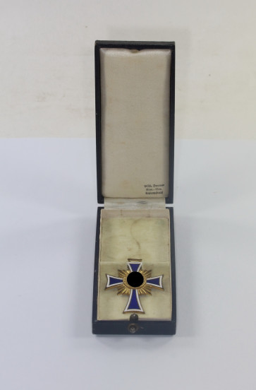  Mutterkreuz in Gold, im Etui, Wilh. Deumer Kom.Ges. Lüdenscheid - Militaria-Berlin