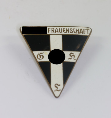  Nationalsozialistische Frauenschaft (NSF) Mitgliedsabzeichen (groß), RZM 46 (Alfred Stubbe, Berlin) - Militaria-Berlin