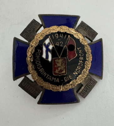  Nordfrontkreuz, 1941 - 42 (schwarz), Pohjoisrintama - Die Nortfront - Petsamo - Salls - Uhtua - Kiestinki - Hopeatakomooy - Militaria-Berlin