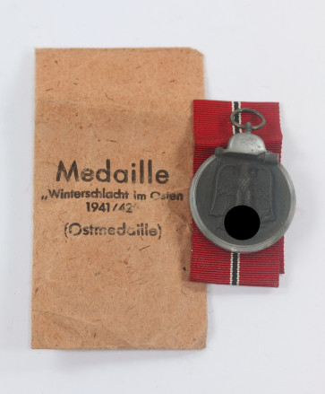  Ostmedaille, in Verleihungstüte Julius Maurer Oberstein, Oberstein - Militaria-Berlin