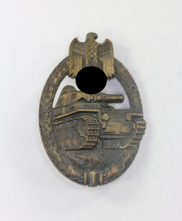  Panzerkampfabzeichen in Bronze, Hst. W, massiv Buntmetall (!) - Militaria-Berlin