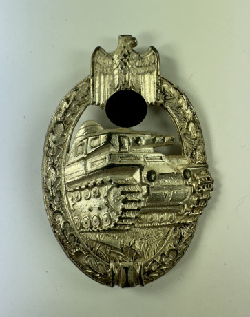  Panzerkampfabzeichen in Silber, Hst. A.S. (Adolf Scholze, Gablonz) - Militaria-Berlin