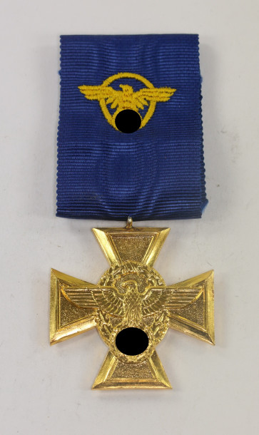  Polizei-Dienstauszeichnung in Gold (25 Jahre) - Für treu Dienste in der Polizei - Militaria-Berlin
