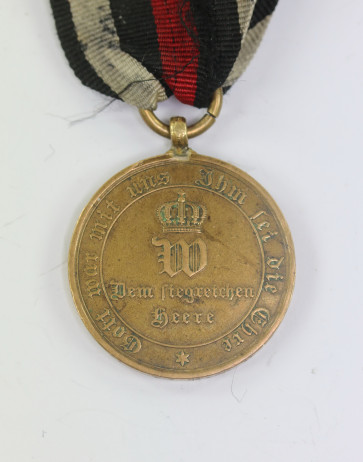  Preußen, Kriegsdenkmünze für Kämpfer 1870 - Aus eroberten Geschütz - Militaria-Berlin