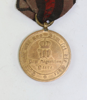  Preußen, Kriegsdenkmünze für Kämpfer 1870 - Aus eroberten Geschutz - Militaria-Berlin