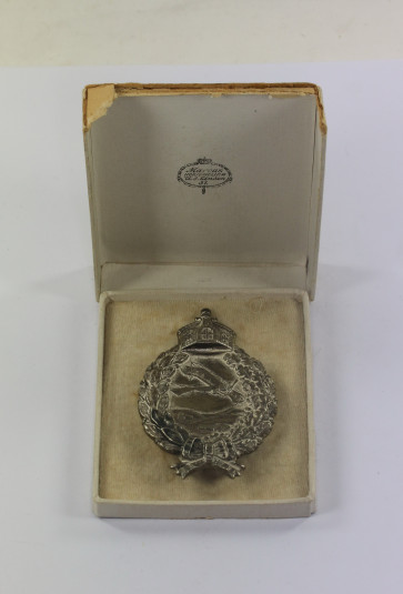  Preußen, Militär Flugzeugführerabzeichen, C.E. Juncker, Berlin, in Verkaufsschachtel des Hofjuweliers Markus, u.d.Linden 31 (Berlin) - Militaria-Berlin
