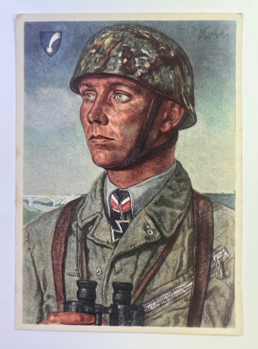  Propagandapostkarte, W. Willrich Major Koch einer unser verdienstesten Fallschirmjäger - Militaria-Berlin