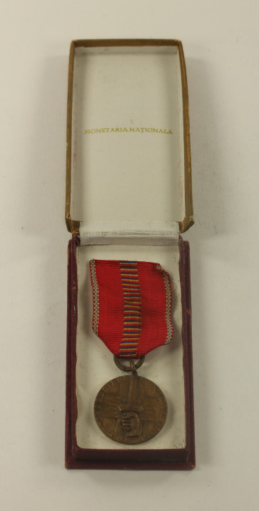  Rumänien, Medaille Kreuzzug gegen den Kommunismus - Romania Recunoscatoare, im Etui - Militaria-Berlin