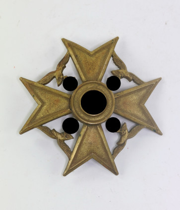  Spanienkreuz in Bronze, Godet & Co., Berlin, einteilig - Militaria-Berlin