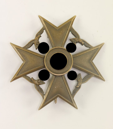  Spanienkreuz in Bronze, Godet einteilig - Militaria-Berlin