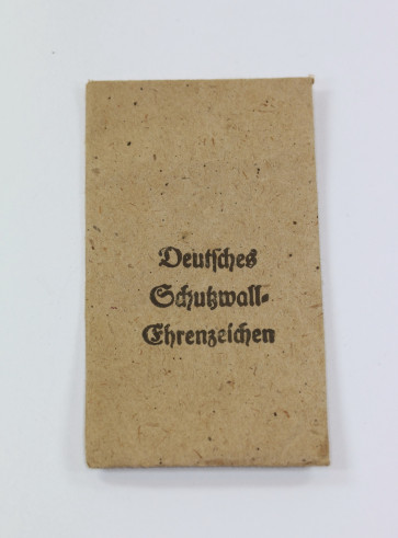 Verleihungstüte Deutsches Schutzwall Ehrenzeichen, Karl Poellath - Militaria-Berlin