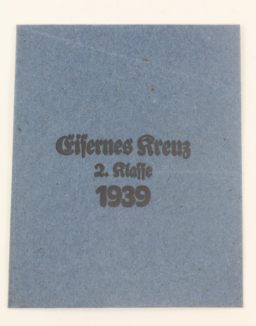  Verleihungstüte Eisernes Kreuz 2. Klasse 1939, Carl Forster & Graf Schwäbisch Gmünd - Militaria-Berlin