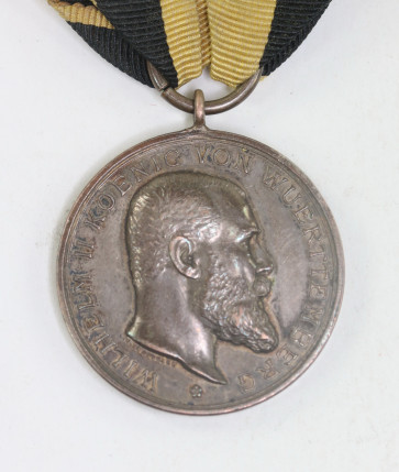  Württemberg, Silberne Militärverdienstmedaille - Für Tapferkeit und Treue - Militaria-Berlin