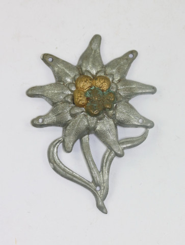  Wehrmacht Heer, Edelweiss Mützenabzeichen Gebirgsjäger - Militaria-Berlin
