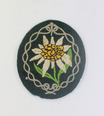  Wehrmacht Heer, Edelweiss Ärmelabzeichen Gebirgsjäger - Militaria-Berlin