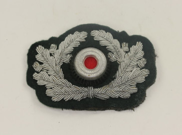  Wehrmacht Heer, Eichenlaubkranz mit Kokarde für die Schirmmütze der Offiziere - Militaria-Berlin