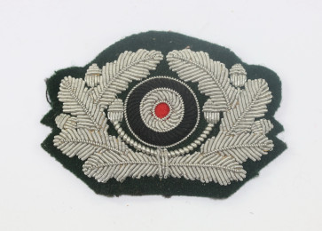 Wehrmacht Heer, Schirmmützeneichenlaub und Korkade für Offiziere (Stoff) - Militaria-Berlin