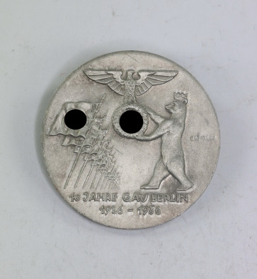 Abzeichen, 10 Jahre Gau Berlin 1926 - 1936, Hst. L. Chr. Lauer Nürnberg Berlin - Militaria-Berlin
