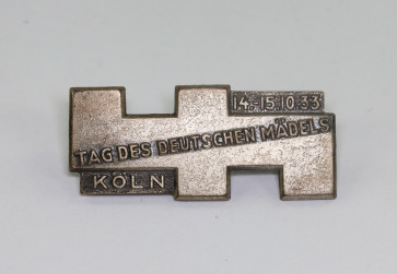 Abzeichen, 14.-14.10. 19383 Tag de Deutschen Mädels Köln, Hst. Paulmann & Crone Lüdenscheid - Militaria-Berlin