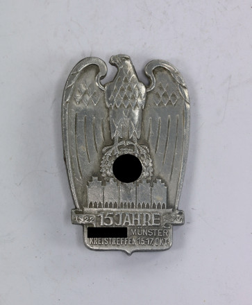 Abzeichen, 15 Jahre 1922 1937 NSDAP Münster Kreistreffen 15.-17. Okt., Hst. Kierspe - B. - Militaria-Berlin