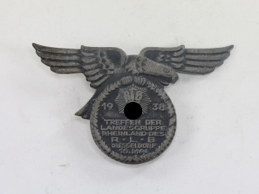 Abzeichen, 1938 Treffen der Landesgruppe Rheinland des RLB Düsseldorf 16. Mai, Hst. F. Hoffstätter Bonn - Militaria-Berlin