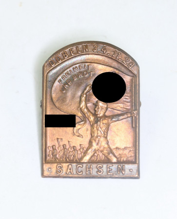 Abzeichen, Döbeln 3.4.11.1928 Freiheit und Brost NSDAP Sachsen - Militaria-Berlin