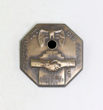 Abzeichen, Deutsch ist die Saar 1934 - Des Deutschen Ehre ist die Treue - Militaria-Berlin