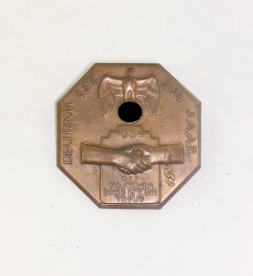 Abzeichen, Deutsch ist die Saar 1934 - Des Deutschen Ehre ist die Treue - Militaria-Berlin