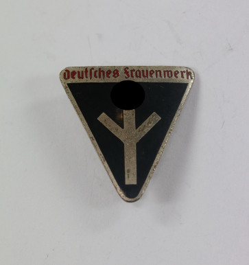  Abzeichen, Deutsches Frauenwerk Mitgliedsabzeichen, Hst. RZM M1/127 (Alfred Stübbe, Berlin) - Militaria-Berlin