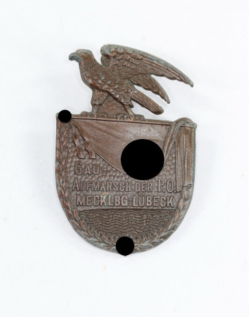 Abzeichen, Gau-Aufmarsch der P.O. Mecklbg-Lübeck - Militaria-Berlin