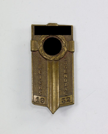  Abzeichen, I NS Reichs Jugendtag 1932 in Bronze, Hst. Hoffstätter Bonn Ges. Gesch. - Militaria-Berlin