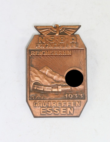 Abzeichen, NSBA Fachgruppe Reichsbahn Gautreffen essen 17.9.1933 - Militaria-Berlin