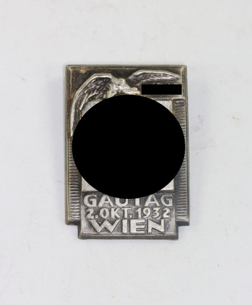 Abzeichen, NSDAP Gautag 2. Oktober 1932 Wien, Hst. F. Petzl Wien VI. - Militaria-Berlin