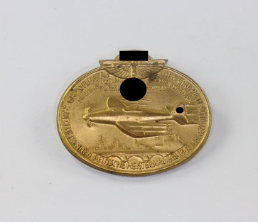 Abzeichen, "NSFK - Gruppe 11 - Hessen-Westmark Grossflugtag Frankfurt a.M. 28.-30.7.1939 - 2. Int. Luftrennen Deutsche Meistersch. i. Geschicklichkeitsflug" - Militaria-Berlin