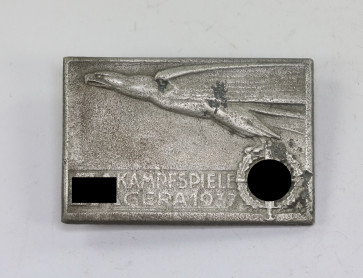 Abzeichen, SA Kampfspiele Gera 1937, Hst. Wernstein, Jena. - Militaria-Berlin