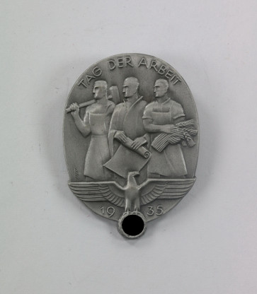 Abzeichen, Tag der Arbeit 1935, Hst. Gustav Brehmer, Markneukirchen - Militaria-Berlin